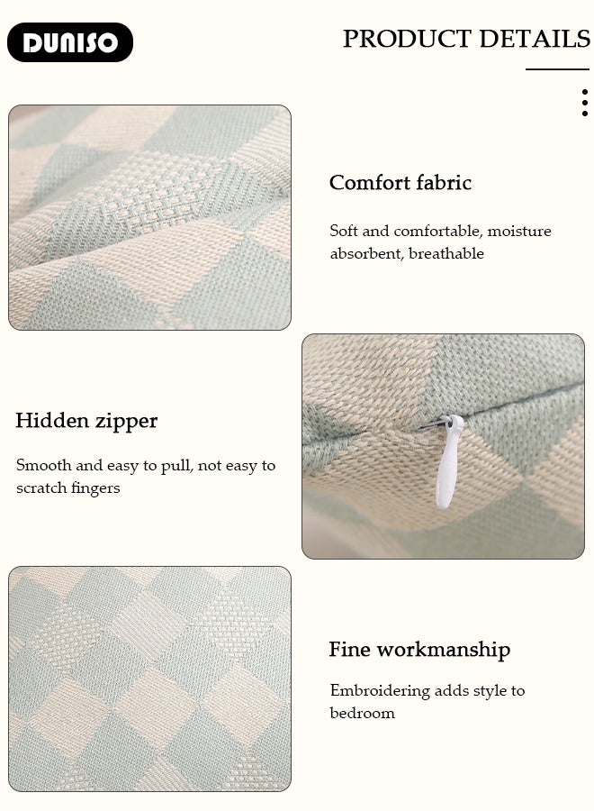 DUNISO 3 Packs Throw Pillow Covers, Couch Pillows Cushion Cove with Sturdy and Discrete Zipper Opening, Neutral Decorative Textured Cushion Case, Soft Two Sides Print Pillow Covers for Living Room Couch Bed Sofa  - Image 2