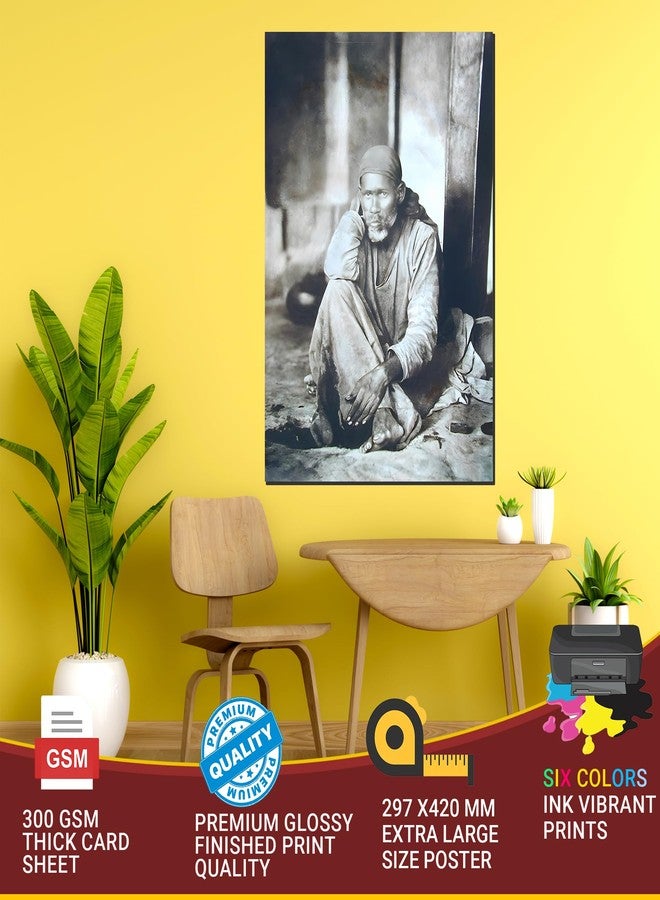 Shirdi Sai Baba Sticker | Lord Saibaba Wall Poster for Room | Shree Sai Baba Wall Art | Om Sri Sai Ram Photo Poster for Pooja Room and Living Area - Image 4