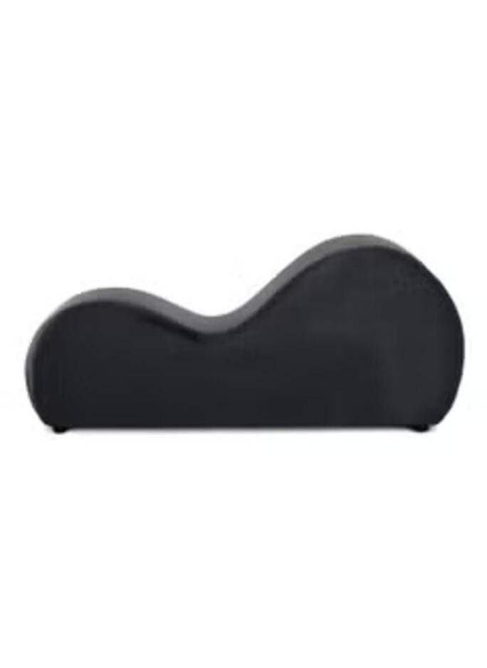 House One Small Romantic Chaise Longue Luxury Solid Pattern Of Velvet Fabric - Dark Grey -170x70x40cm - Image 3