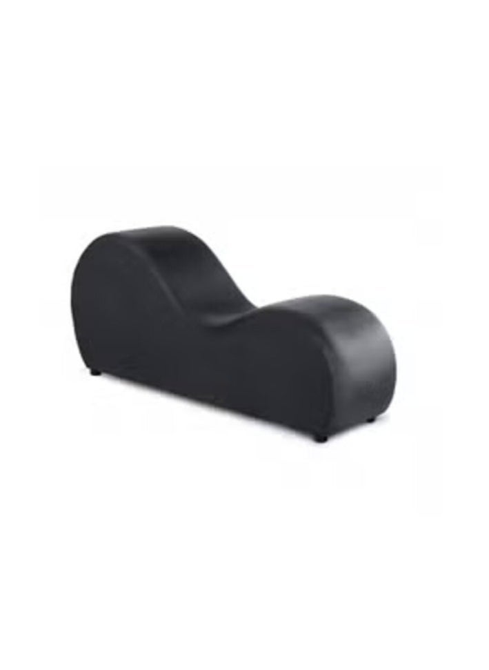 House One Small Romantic Chaise Longue Luxury Solid Pattern Of Velvet Fabric - Dark Grey -170x70x40cm - Image 2