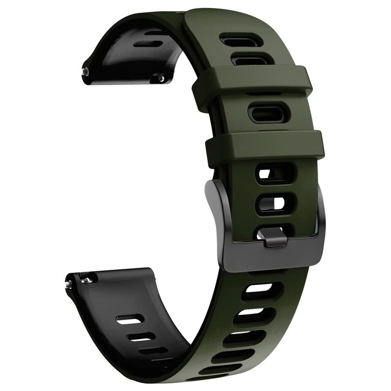 Y&D Dual Color Silicone Watch Band for Samsung Galaxy Watch 4/Classic/Active 2 - 20mm 22mm Sport Replacement Strap - Image 1