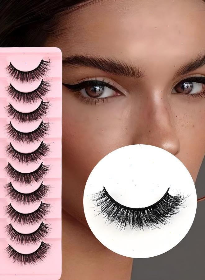 رموش صناعية تشبه فرو المنك رموش صناعية طبيعية ناعمة رموش ناعمة تشبه فرو المنك رموش صناعية رقيقة 7 أزواج - Image 5