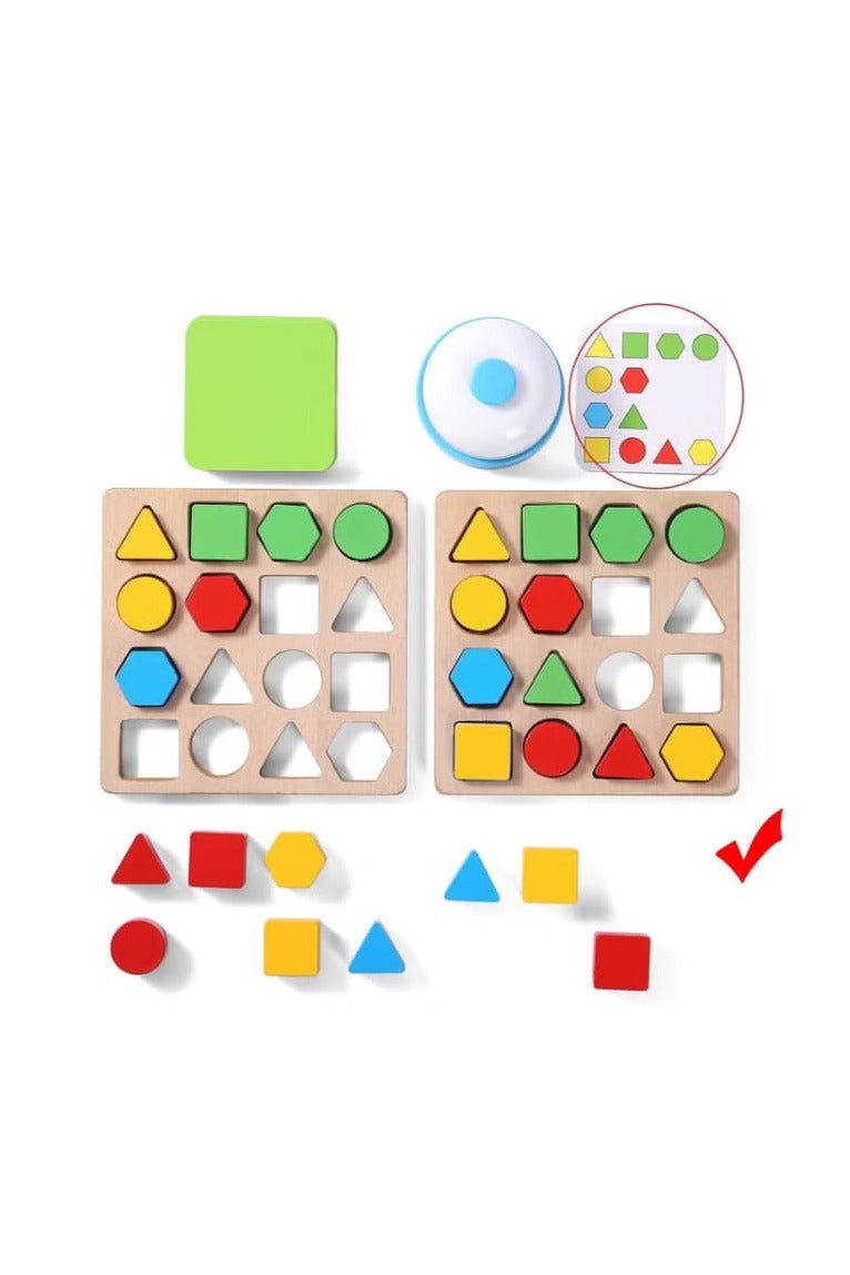 Wooden Color Matching Puzzle Montessori Educational Toys for Preschool Kids Ages 3 4 5 6 Years Old Boys Girls Brain Teaser Game with Bell Cards - Image 3