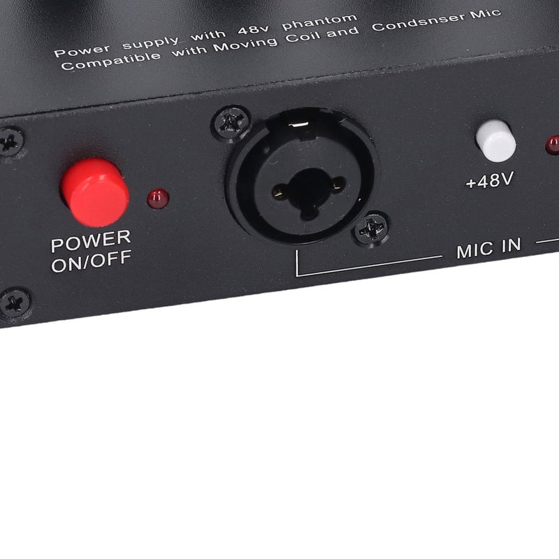 XLR Microphone Preamp With 60 Db Gain 3.5mm 6.5mm Inputs 48V Phantom Power For Dynamic Condenser Mic Home Studio Live Performance - Image 4