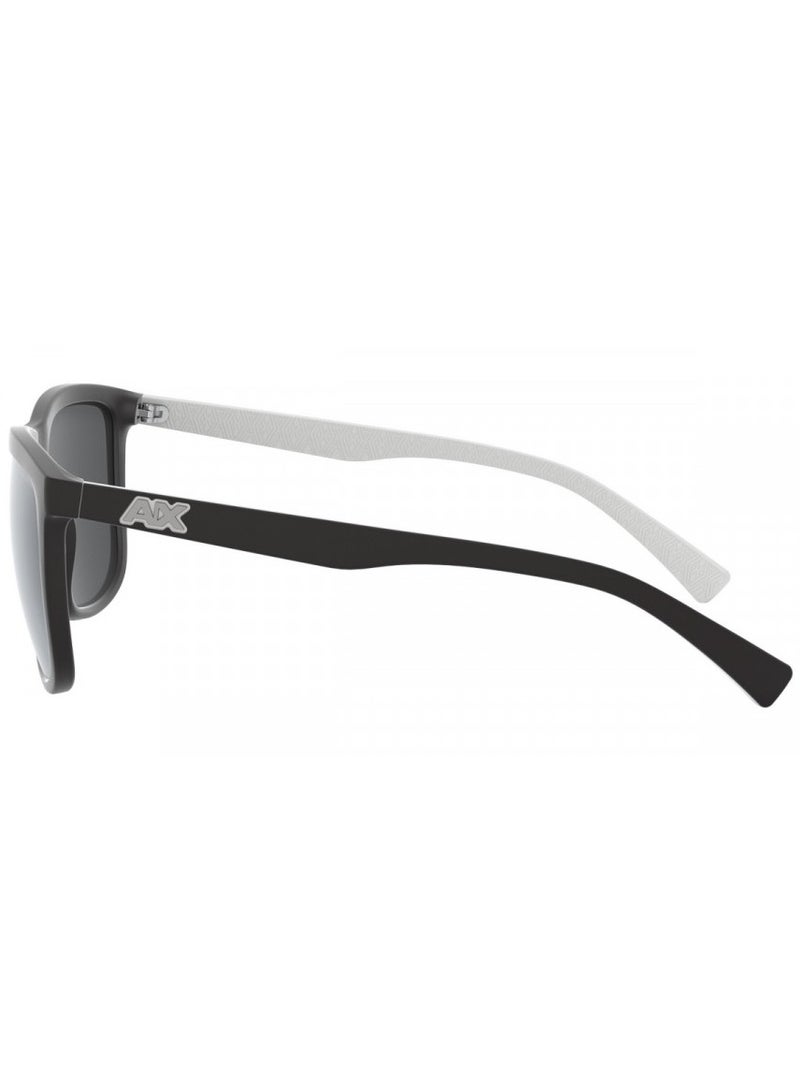 ARMANI EXCHANGE SUNGLASS AX4093S 8078Z3 SIZE 56 MATTE BLACK FRAME WITH MIRROR SILVER POLARIZED LENS UNISEX - Image 2
