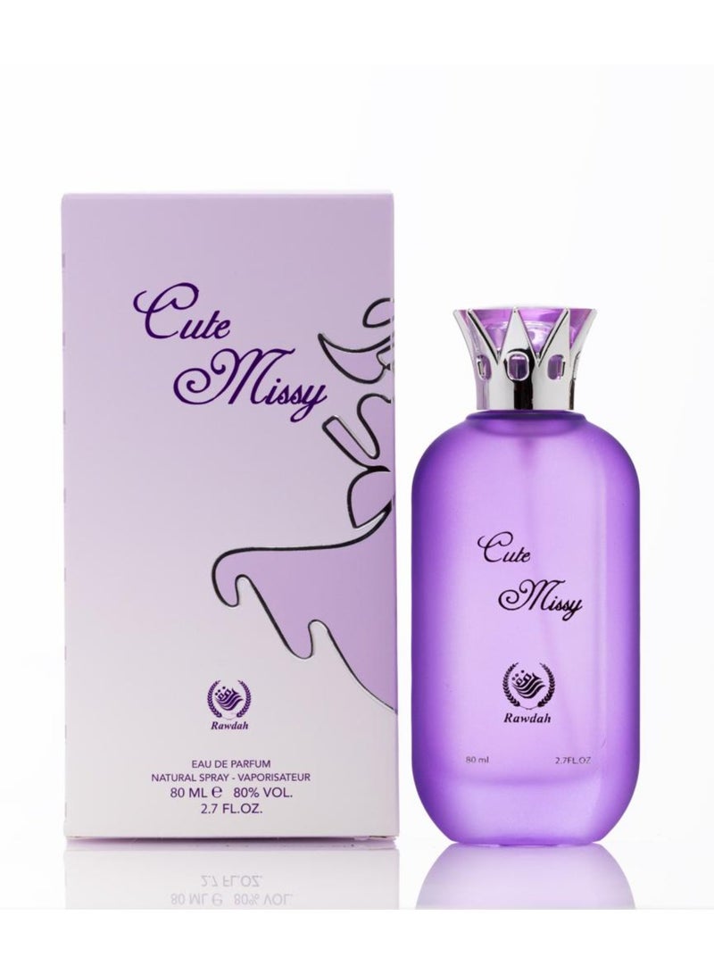 AL RAWDAH عطر كيوت ميسي من الروضة – رائحة ليمون، منعشة وفاكهية للنساء (80 مل) - Image 1