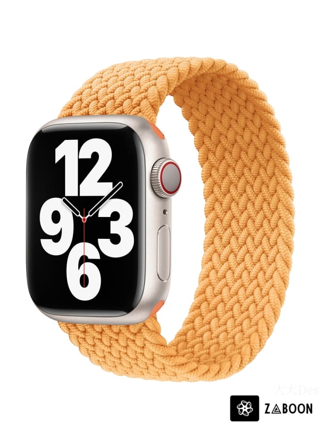 Zaboon سوار ساعة نيلون مضفر بزاوية واحدة لساعة آبل سلسلة 8&7 41mm / SE 2&6&SE&5&4 40mm / 3&2&1 38mm، الطول: 145mm - Image 1