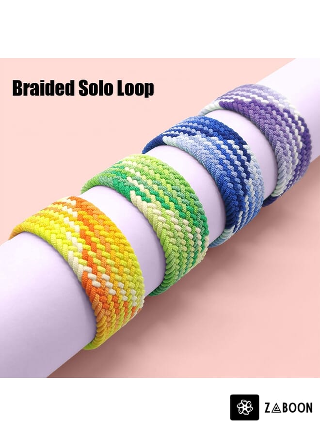 Zaboon سوار ساعة نيلون مضفر بزاوية واحدة لساعة آبل سلسلة 8&7 41mm / SE 2&6&SE&5&4 40mm / 3&2&1 38mm، الطول: 145mm - Image 3