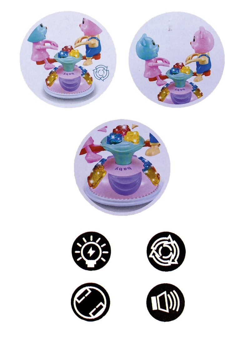 A spinning amusement park ride with two teddy bears facing each other, interacting with the music and spinning  - Image 3