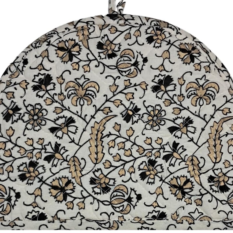 POSHMANDALA Poshmandala Rajasthani Handmade Tea Cozy 100 Cotton Hand Block Print Tea Kettle Warmer Winter Pot Cover for Hot Coffee Kitchen Dcor Size 14x11 Inches  - Image 2