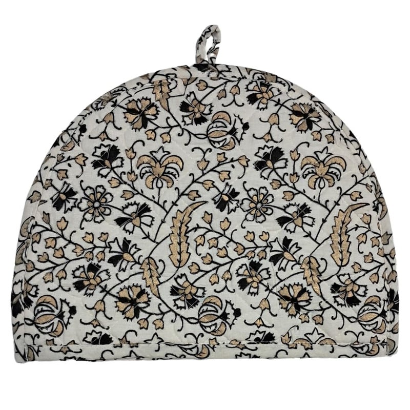 POSHMANDALA Poshmandala Rajasthani Handmade Tea Cozy 100 Cotton Hand Block Print Tea Kettle Warmer Winter Pot Cover for Hot Coffee Kitchen Dcor Size 14x11 Inches  - Image 1