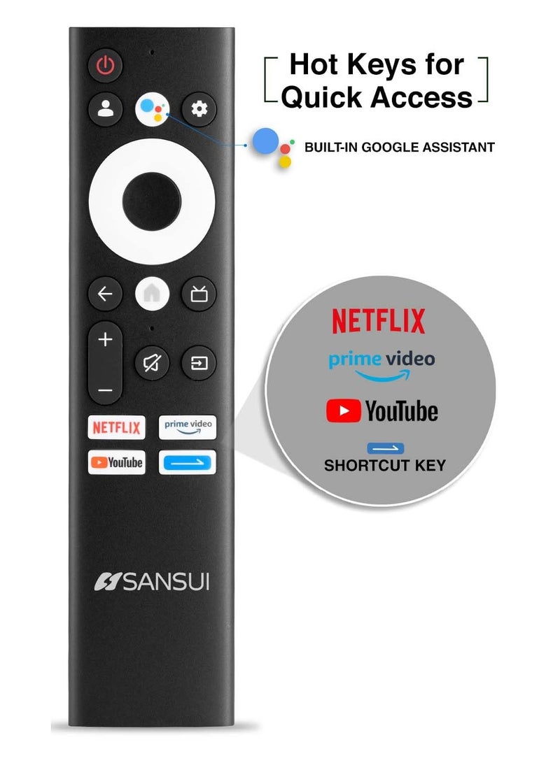 Sansui 43-Inch QLED Edgeless Smart TV, Android 14, 2GB RAM 8GB Storage, Built-in T2/S2 Receiver, A+ Panel, Dual HDMI/USB, YouTube, Facebook – Model SS43LTQ502 - Image 5