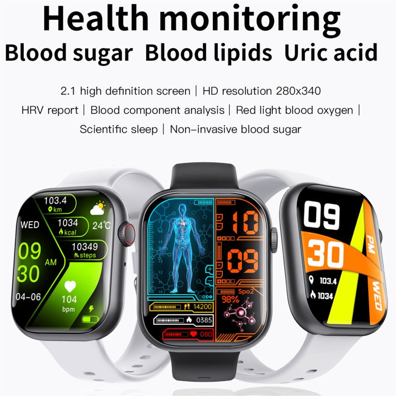 Men's Smartwatch Silver Steel Strip 280*340px - One Click Call Connection Health Smartwatch for Outdoor Sports Home Daily Use - Image 5