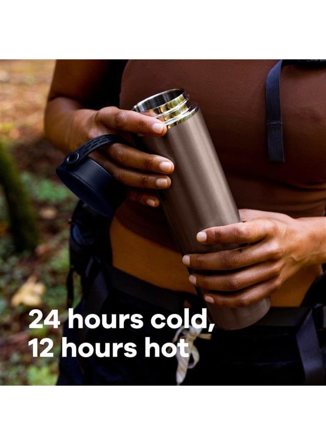 Hydro Flask زجاجة ماء هايدرو فلاسک 32 أونصة خفيفة الوزن من سلسلة تريل مع غطاء مرن واسع - سيربنتين - Image 2