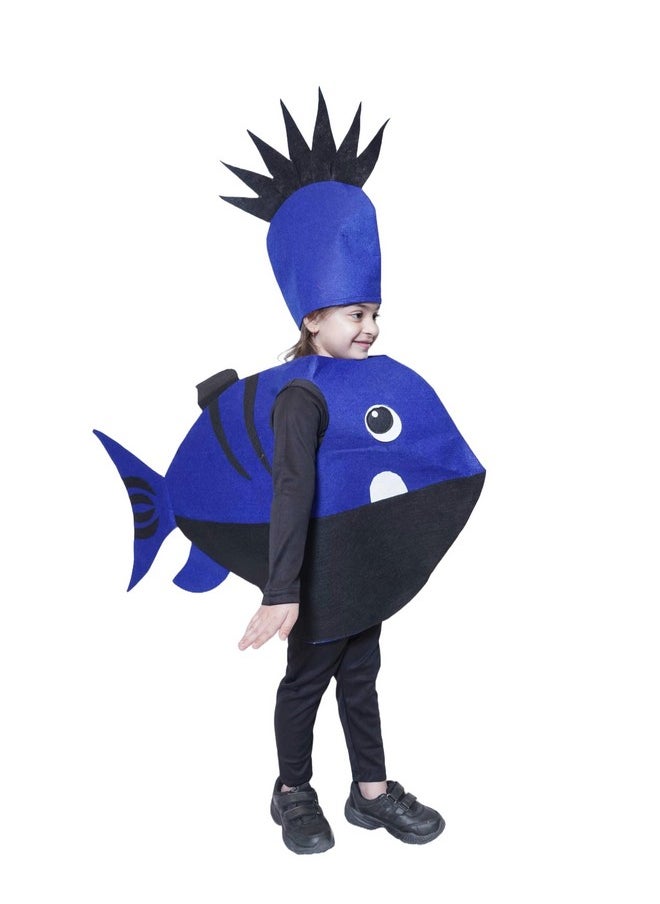 Kaku Fancy Dresses Kaku Fancy Dresses Polyester Shark Fish Cutout For Kids, Water Animal Costume For Boys & Girls (Freesize/Only Cutout With Cap), Multicolor  - Image 1