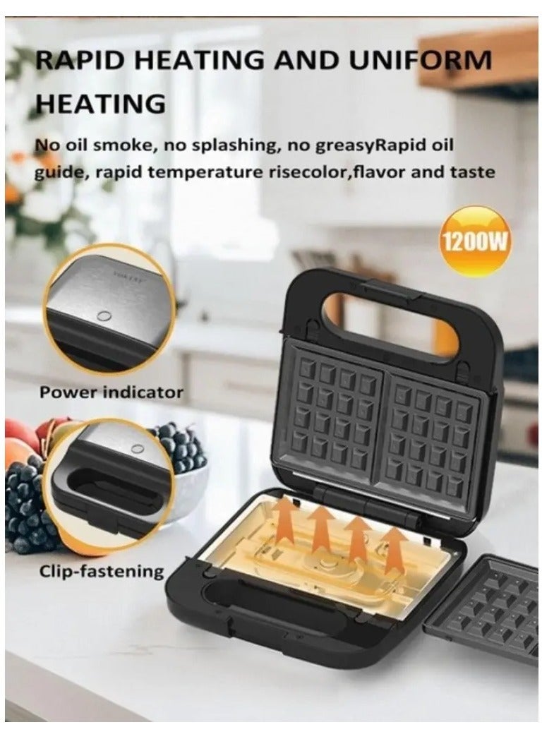 سوكاني ماكينة صنع الوافل 3 في 1 SOKANY SK-08078 لصنع الوافل البلجيكي، وصانعة الساندويتشات بقوة 1200 وات - Image 2