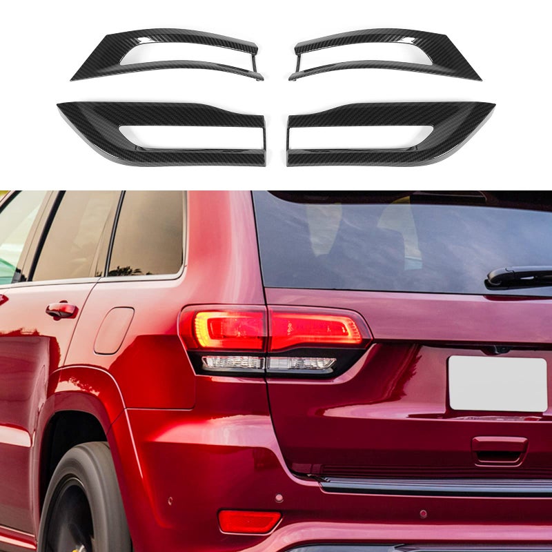 Jimen Compatible with Jeep Grand Cherokee 20142020 4PCS Tail Light Cover Trim Exterior Accessories Black