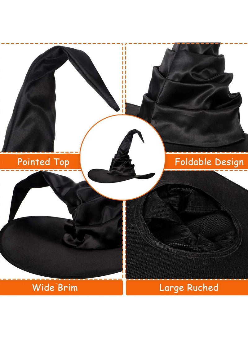 Pleated Witch Hat Costume Accessories Party Role Play Props Halloween (Black Spider Style) - Image 3