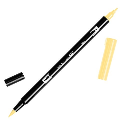Tombow 56618 Dual Brush Pen Art Marker, 991 - Light Ochre, 1-Pack. Blendable, Brush and Fine Tip Marker - Image 1