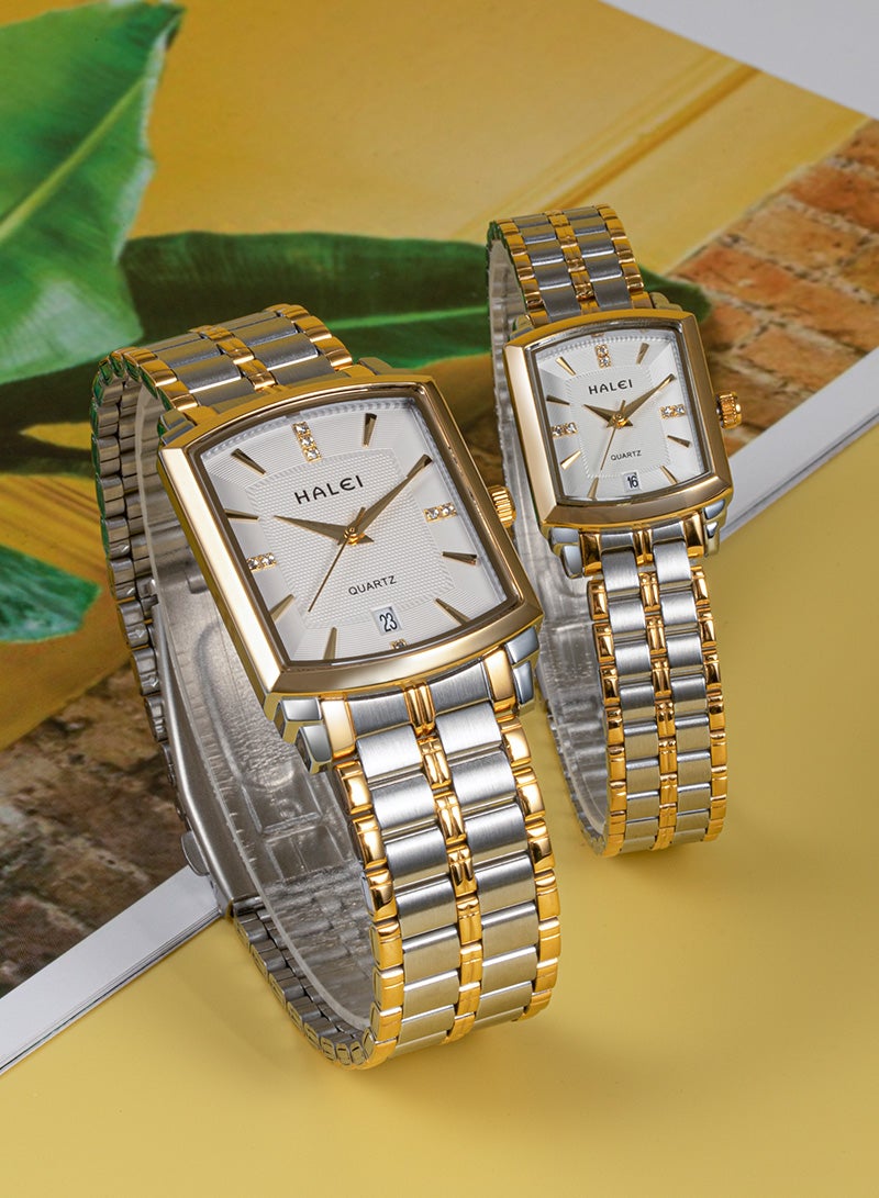 هالي ساعة هالي هارلي موديل 570ML للزوجين - كوارتز بسيط وأنيق - تصميم unisex للرجال والنساء - هدية مثالية للأزواج - Image 5