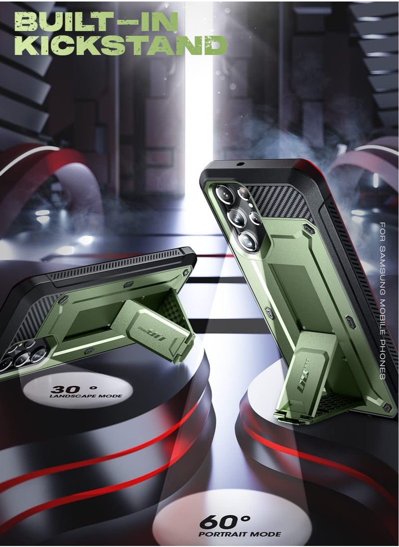 SupCase - Unicorn Beetle Pro Series Case For Samsung Galaxy S22 Ultra 5G 2022 Release Full Body Dual Layer Rugged Belt Clip And Kickstand Case Without Built In Screen Protector Guldan - Image 1