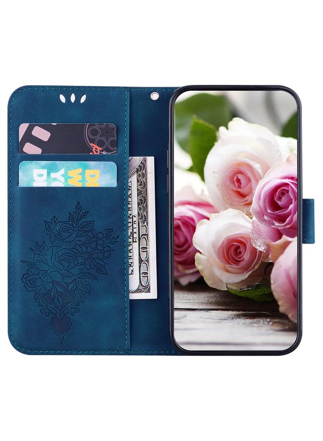 Zaboon Case For Infinix Smart 6 Butterfly Rose Embossed Leather Phone Case - Image 4