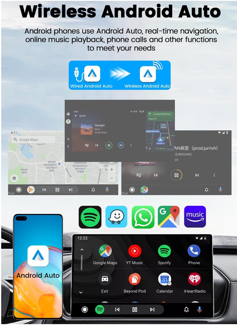 Carlinkit - CarlinKit Mini Ultra Wireless USB Dongle Wireless Android Auto & Wireless CarPlay For 98% Cars 2-In-1 Smart Car Adapter - Image 1
