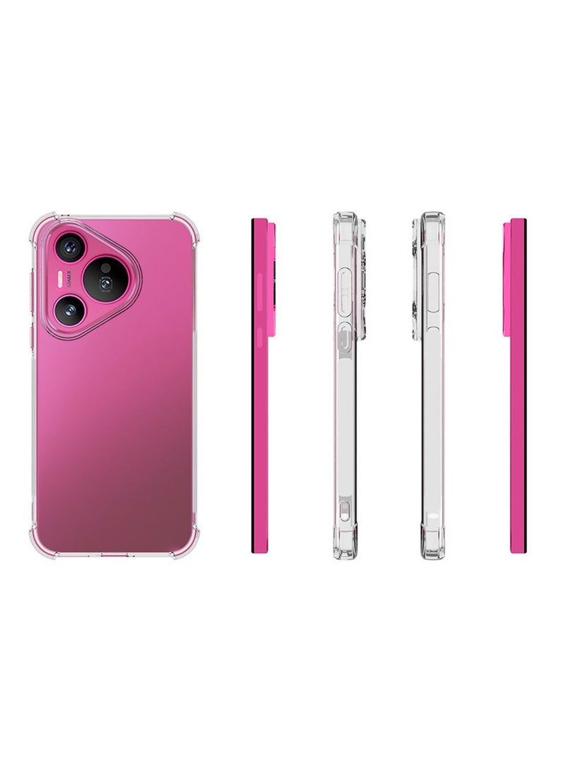 Generic - 2 in 1 HUAWEI Pura 70 Phone Case Cover & Screen Protector - Shockproof  Slim TPU Protective Phone Cover & Full Coverage Delicate Touch Tempered Glass Screen Protector for HUAWEI Pura 70 . - Image 1