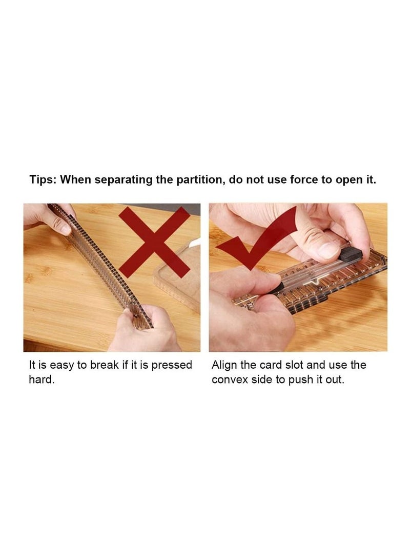 Excefore Drawer Dividers 2 Pack, Dresser Drawer Organizers Separators Expandable 51-27.5cm for Divide Kitchen Utensils Clothes, Multi Kitchen Drawer Organizers for Bathroom Bedroom Office Dresser - Image 4