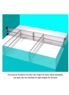 Excefore Drawer Dividers 2 Pack, Dresser Drawer Organizers Separators Expandable 51-27.5cm for Divide Kitchen Utensils Clothes, Multi Kitchen Drawer Organizers for Bathroom Bedroom Office Dresser  - Image 5