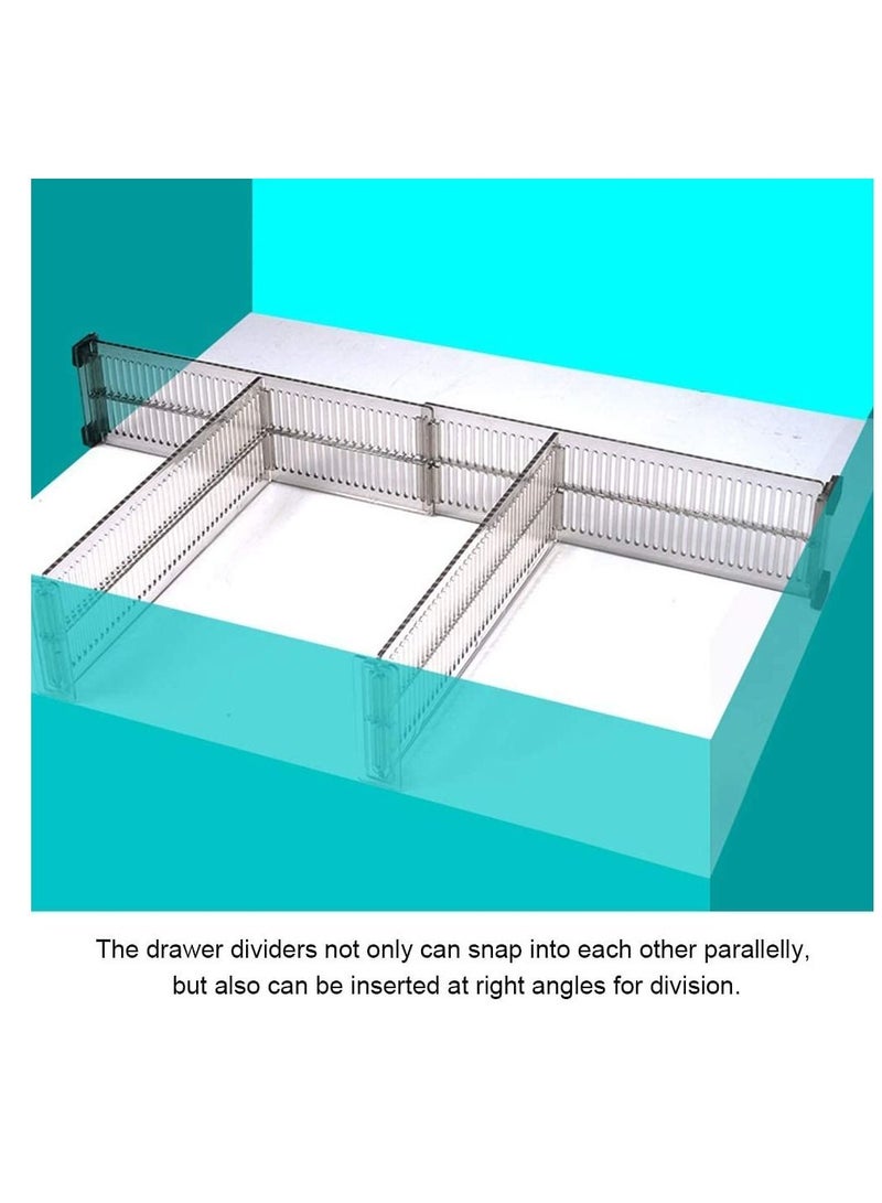 Excefore Drawer Dividers 2 Pack, Dresser Drawer Organizers Separators Expandable 51-27.5cm for Divide Kitchen Utensils Clothes, Multi Kitchen Drawer Organizers for Bathroom Bedroom Office Dresser - Image 5