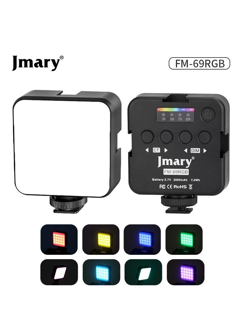 جيه ماري مصباح كاميرا فيديو صغير محمول من نوع Jmary FM-69RGB RGB - Image 2