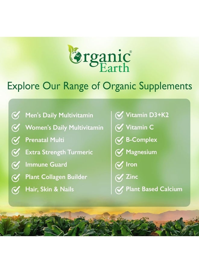 Organic Earth - Zinc 25 Mg with Organic Broccoli & Kale 60 Capsules - Image 1