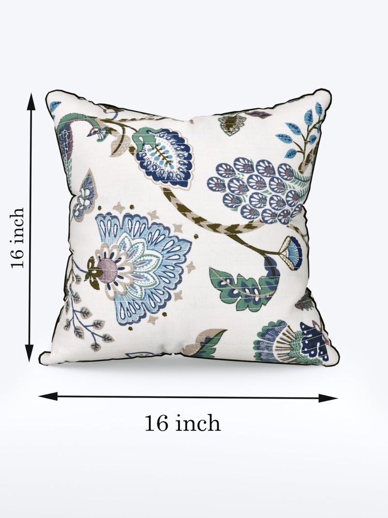 EasyGoods India Premium Cotton Cushion Covers 16x16 Inch | Soft Durable Fabric | Elegant Printed Covers for Sofa & Living Room | Hidden Zipper | Set of 5 - Image 3