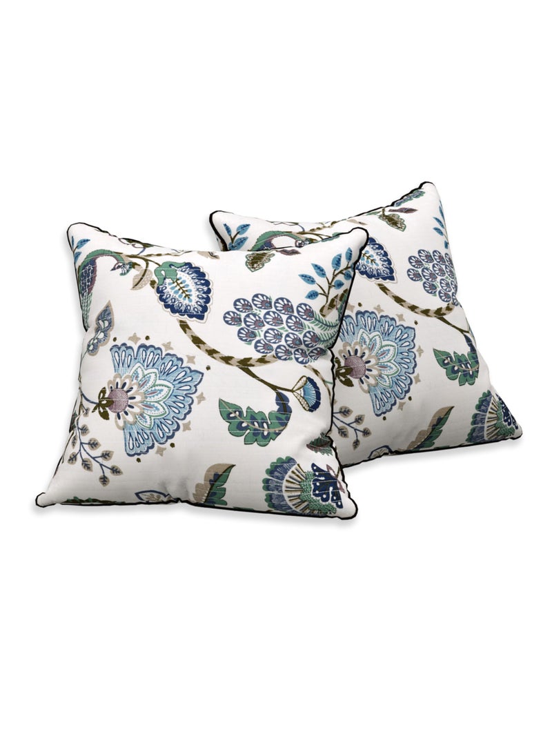 EasyGoods India Premium Cotton Cushion Covers 16x16 Inch | Soft Durable Fabric | Elegant Printed Covers for Sofa & Living Room | Hidden Zipper | Set of 5 - Image 4