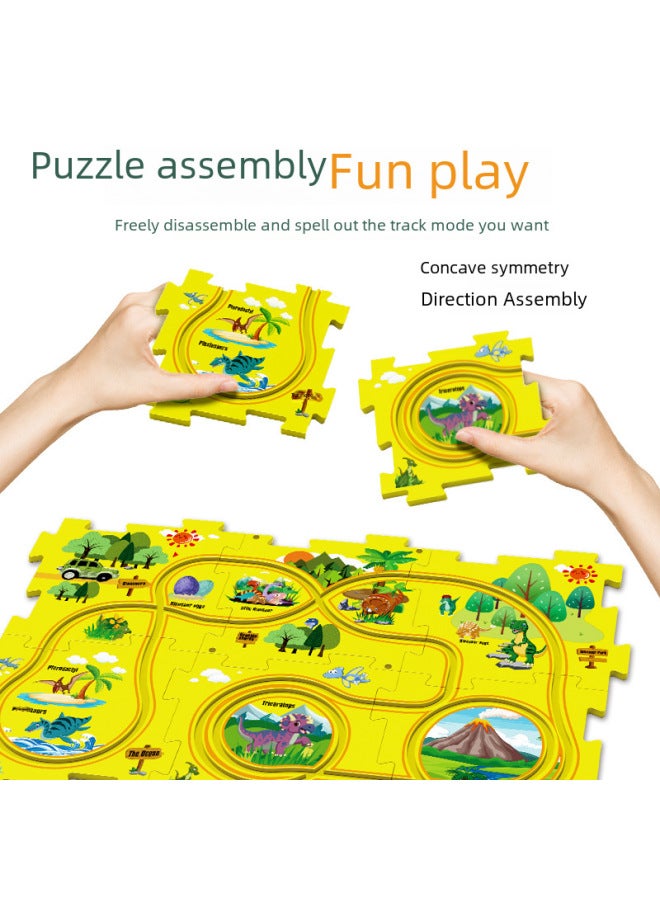 Tiktok Car Map Puzzle Diy Track Suit Electric Car Toy Mini Road Sign Educational Toy - Image 5