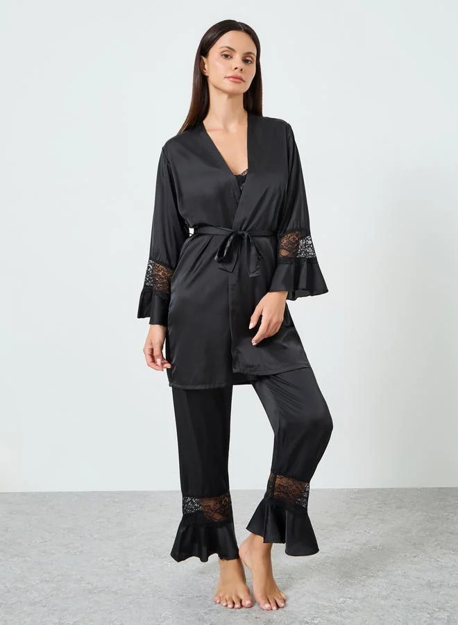 Styli Pack of 3 - Lace Insert Cami, Robe and Pyjama