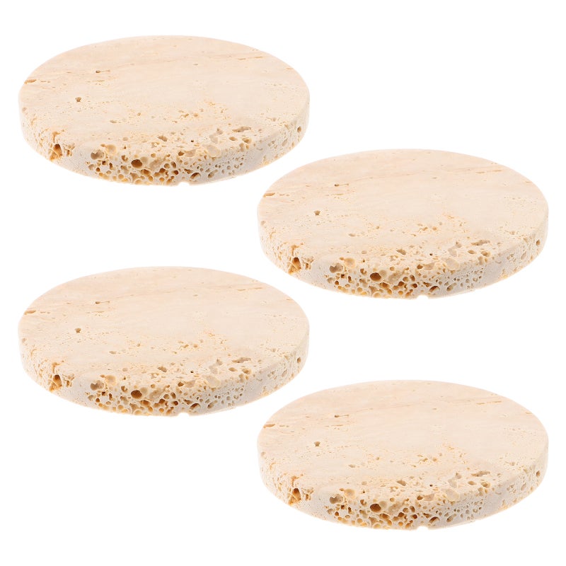 4PCS Round for Desk Non- Stone Drink Japanese for Home Decor Coffee Table Wedding Office and Kitchen - Image 3