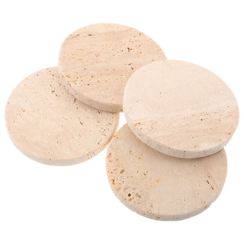 4PCS Round for Desk Non- Stone Drink Japanese for Home Decor Coffee Table Wedding Office and Kitchen - Image 1
