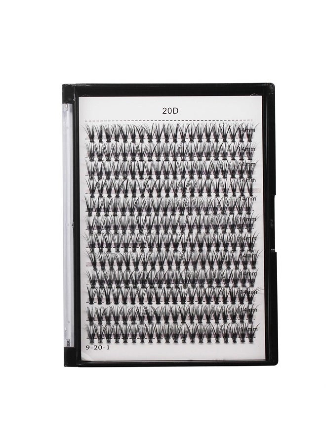 Bodermincer 10D/20D/30D/40D/50D Cluster to Choose Large Tray 240pcs D Curl 8-22mm to Choose Professional Makeup Individual Cluster EyeLashes Grafting Fake False Eyelashes Eyelash Extension Individual  - Image 2