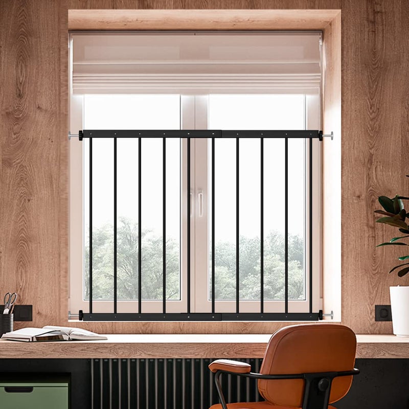 WAOWAO WAOWAO Black Window Safety Guards for Children Kids Child Toddler Pets Proof Extra Wide White Tension Security Window Guard Gate for Home Fit 19493364 2 Piece Black 