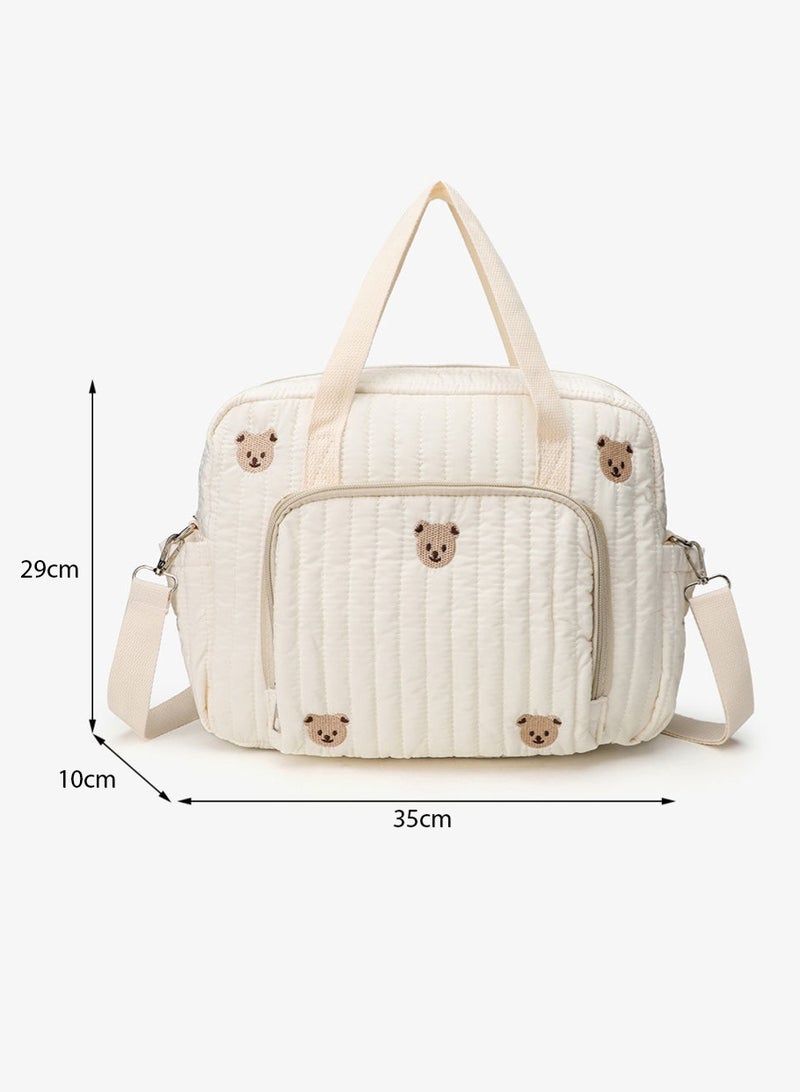 Leon Home Baby Diaper Tote Bag, Stroller Storage Bag, Infant Carriages Diaper Organizer Pouches, Handbag Embroidered Mommy Bag - Image 5