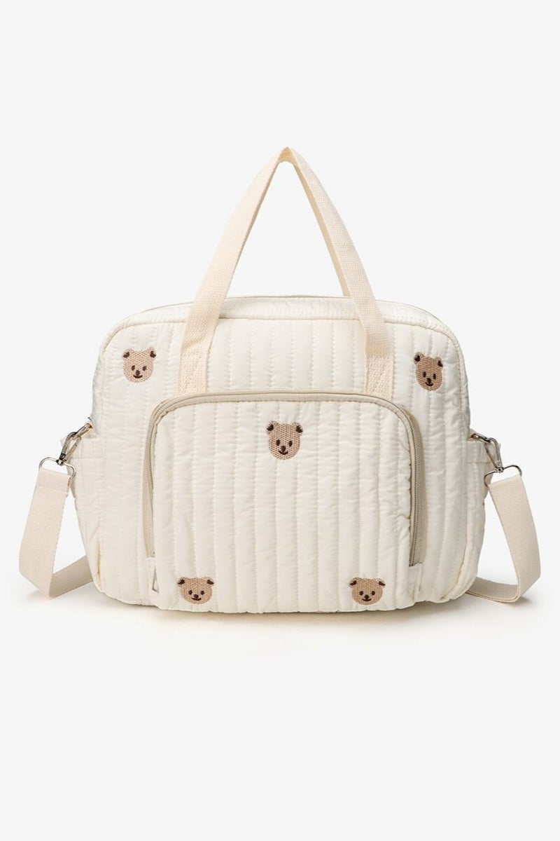 Leon Home Baby Diaper Tote Bag, Stroller Storage Bag, Infant Carriages Diaper Organizer Pouches, Handbag Embroidered Mommy Bag - Image 1
