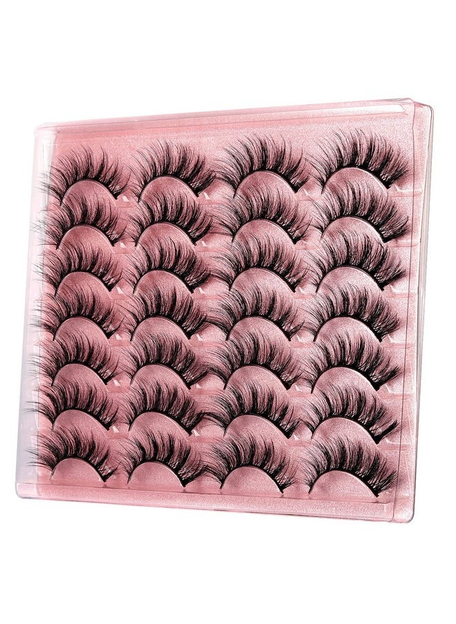 zanlufly - Elashes Wispy Lashes Natural Look Eye Lashes Cat Eye Fake Eyelashes C Curl False Lashes Fluffy Handmade Light Volume Eyelashes 14 Pairs Pack By Zanlufly - Image 1