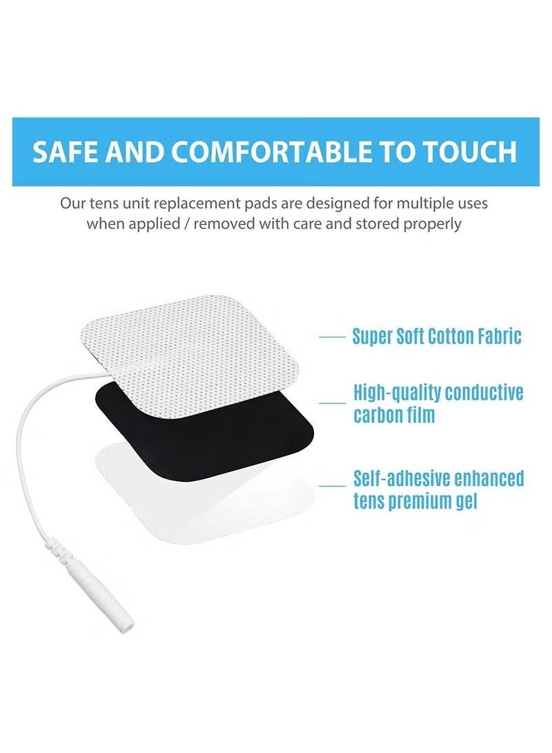 20 PCS TENS Unit Pads 5x5cm Reusable Replacement Electrode Patches for Electrotherapy - Image 3