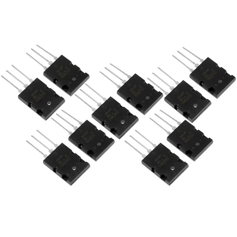 2SA1943 2SC5200 Matched Pair PNP NPN High Power Audio Amplifier Transistor 5 Pack - Image 2