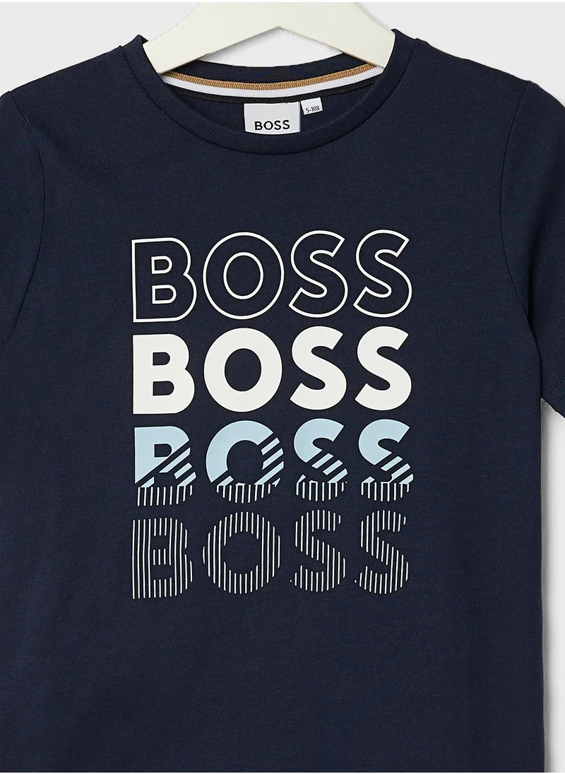 بوس Kids Logo T-Shirt
