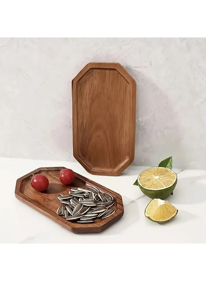 Oval Divided Dessert Plate Recycled Wood Serving Tray For Cheese Charcuterie Appetizers - Image 5