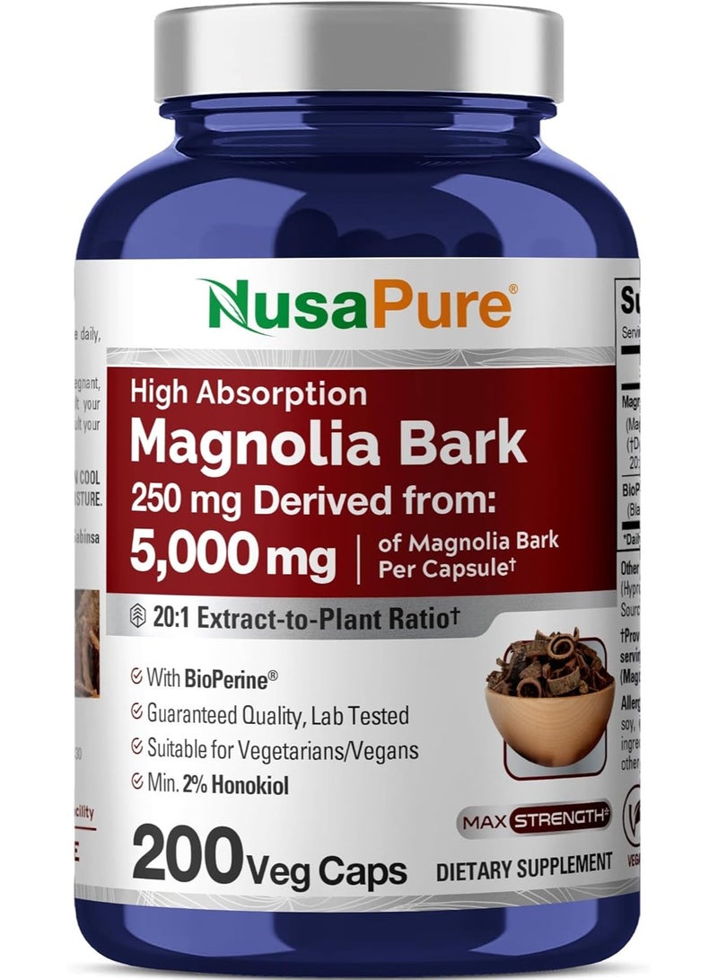 NusaPure Magnolia Bark 20:1 Extract, 250 mg Equivalent to 5,000 mg - Image 1