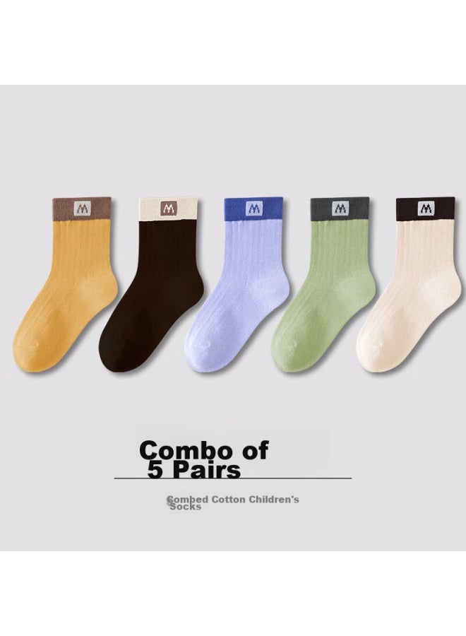 Cotton weapons Cotton Baby And Children's Mid-tube Socks Autumn And Winter Pure Cotton Breathable Anti-odor Absorbent Boys And Girls Children's Autumn Student Sports Socks - Image 2
